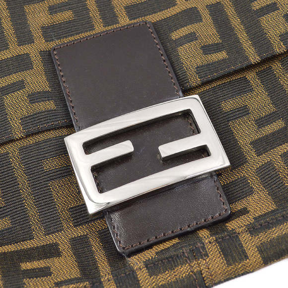 FENDI Brown Zucca Baguette Handbag 112824 - Picture 3 of 10